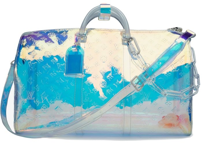 LV PRISM KEEPALL MONOGRAM BANDOULIERE 50 IRIDESCENT