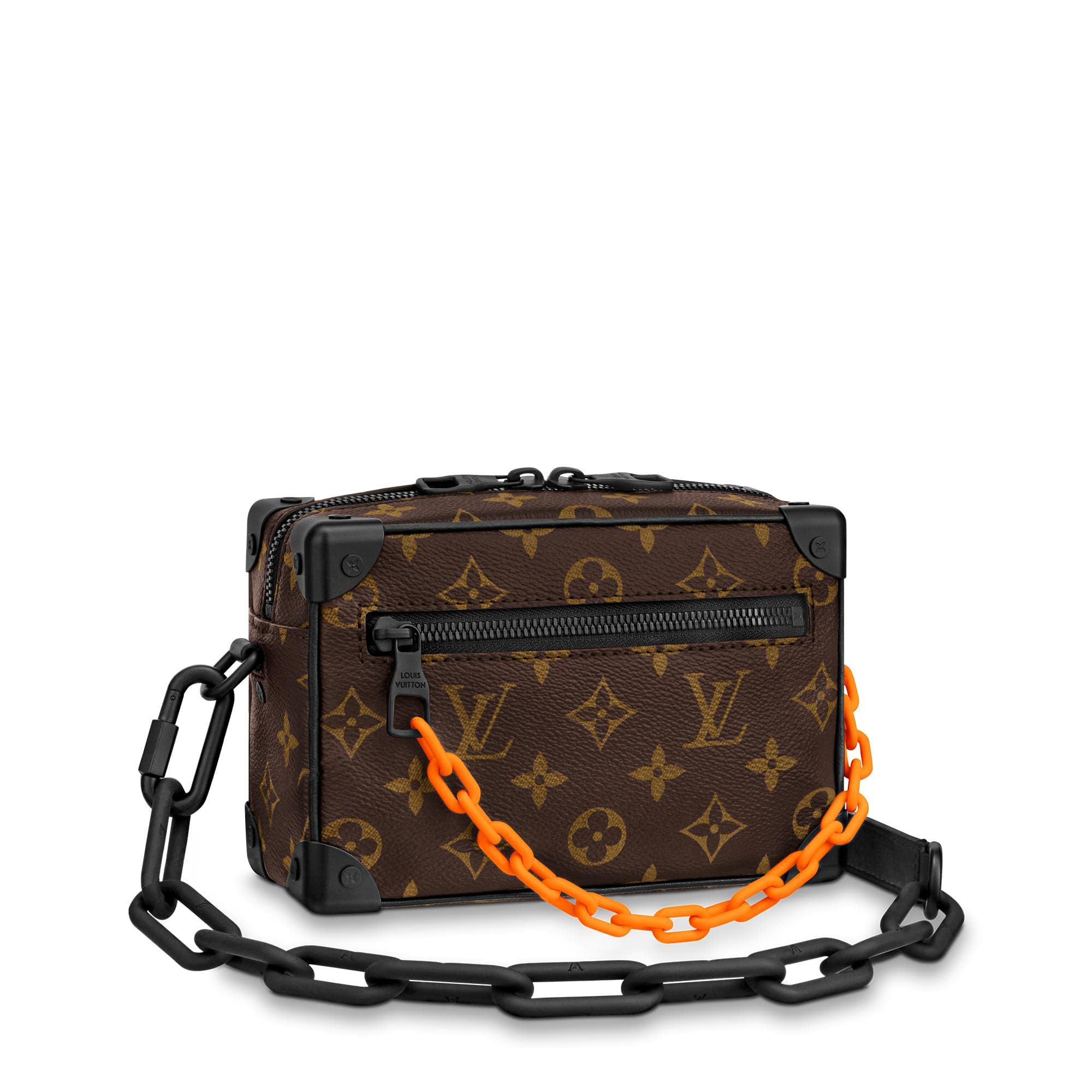 orange chain bag