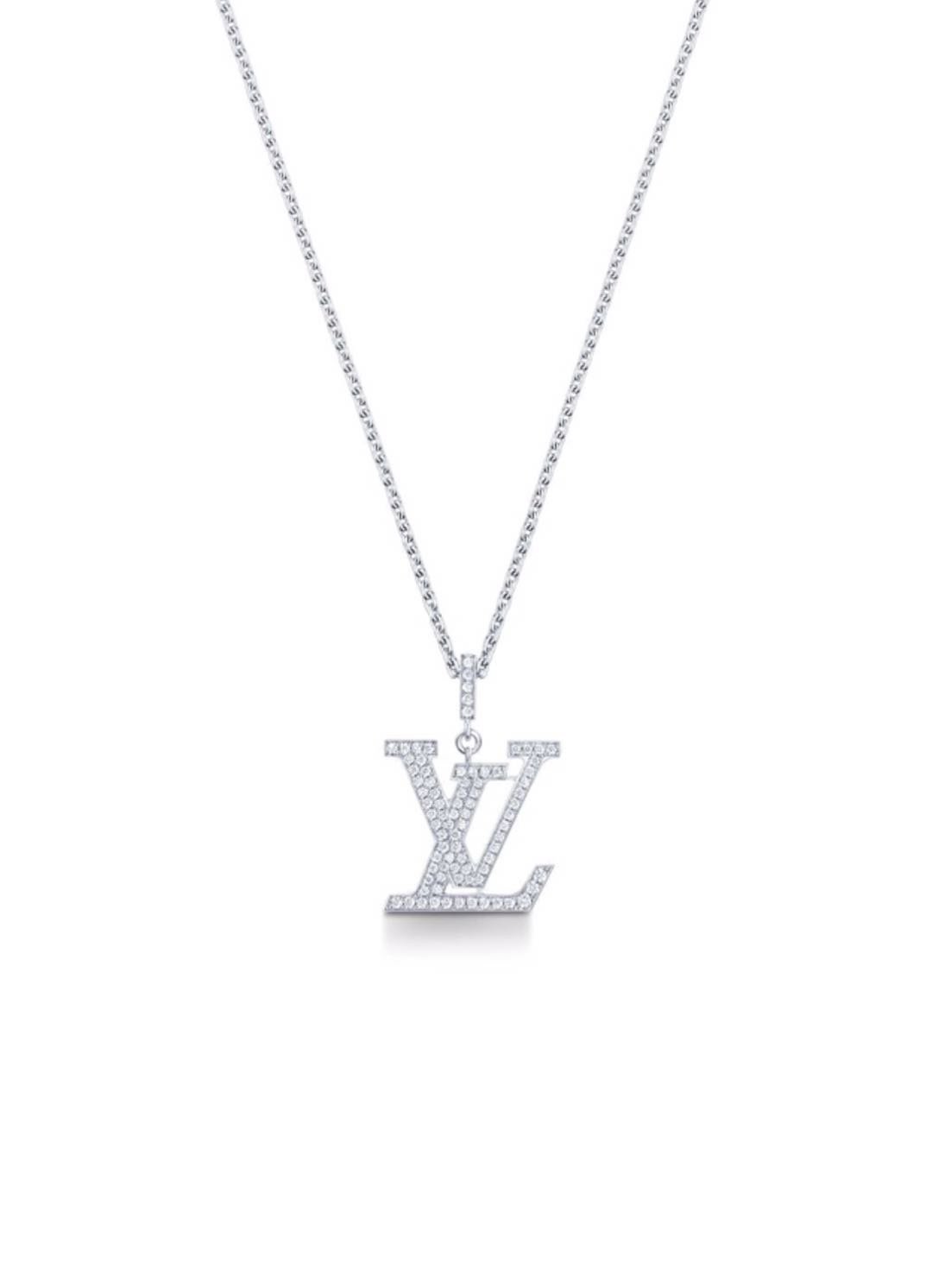 vuitton necklace silver