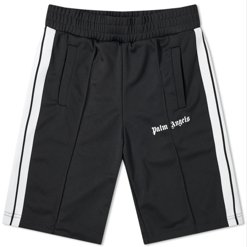 palm angels black track shorts