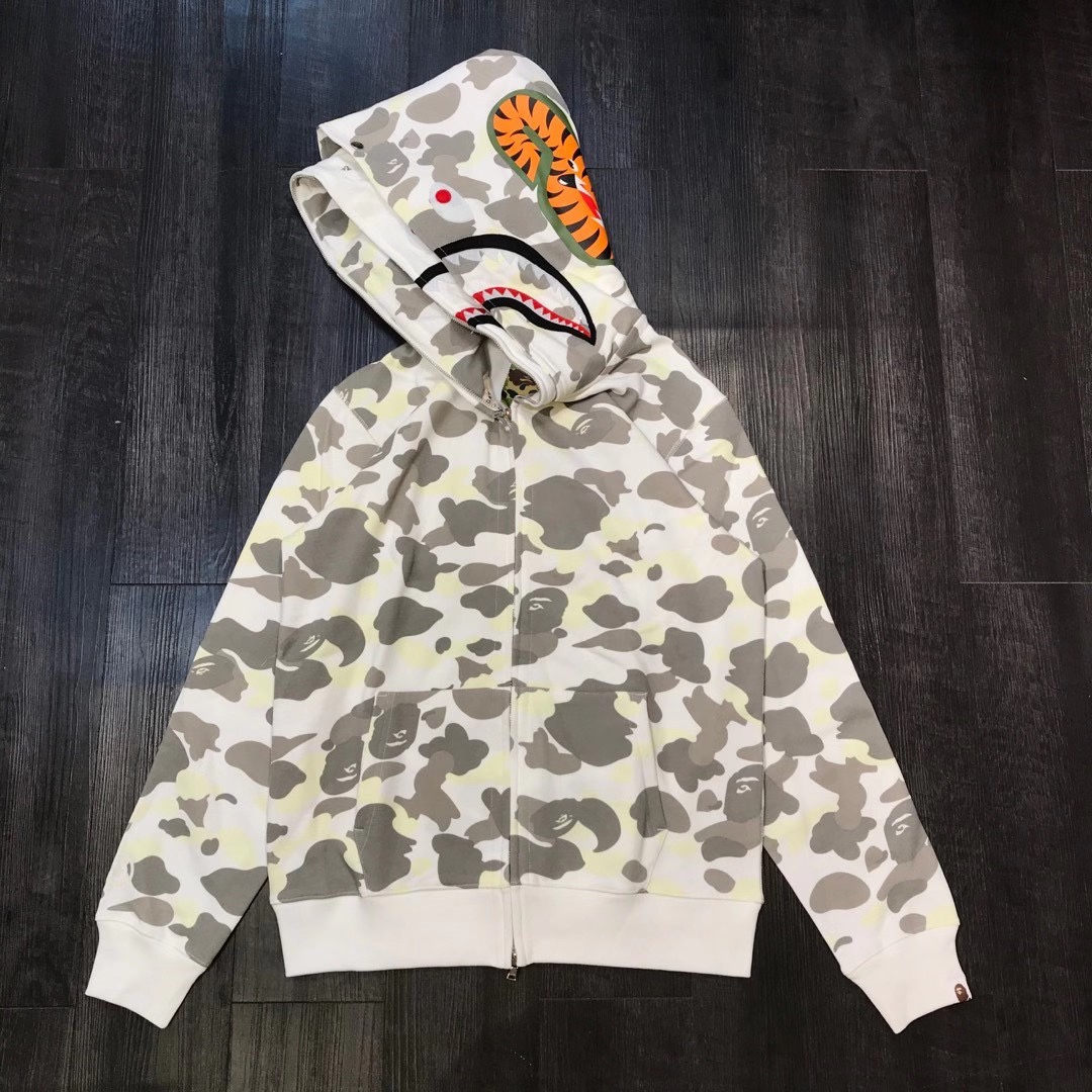 bape city camo hoodie white