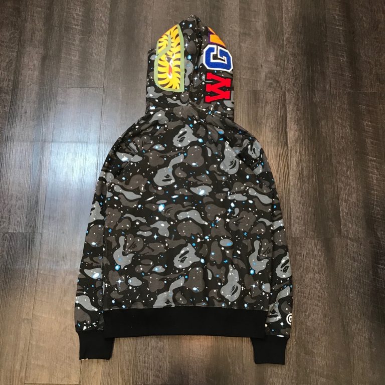 sta camo shark zip hoodie