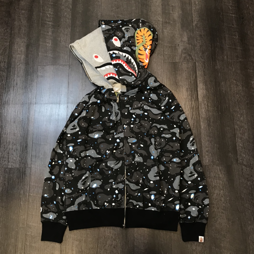 bape shark space camo hoodie